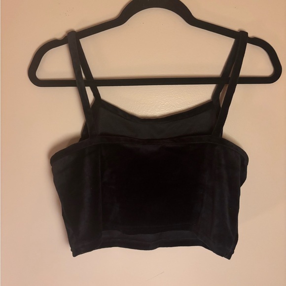 Black Rhinestone 'A Tiny Bit Dramatic' Cropped Tank Top - Picture 3 of 5